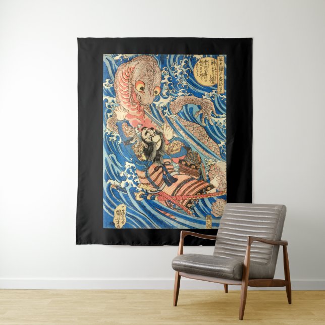 Un sorcier japonais évoquant une tapisserie de dra (En situation)