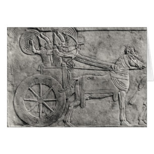 Un soulagement dépeignant l'armée assyrienne dan