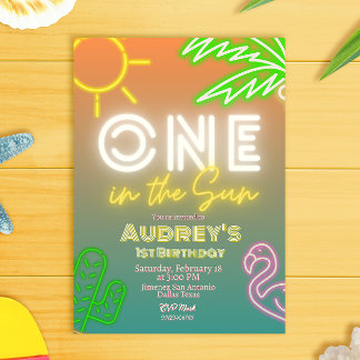 Un sous le soleil - Invitation pour le 1er anniver