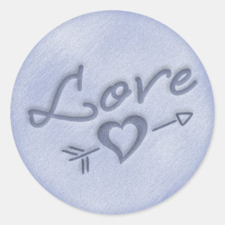 Un Sticker Coeur De Mariage De Plage (Bleu Foncé)