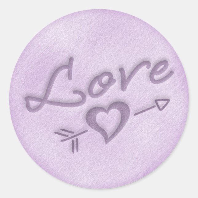 Un Sticker Coeur De Mariage De Plage (Violet) (Devant)
