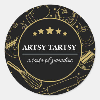 Un Sticker rond classique de boulangerie Paradise