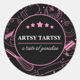 Un Sticker rond classique de boulangerie Paradise