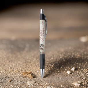 Un stylo floral de motoneige d'aquarelle