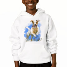 Un sweat-shirt avec un chien qui saute