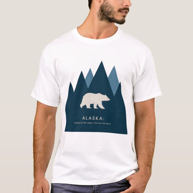 Un t-shirt Alaska design de camping art classique (Devant)