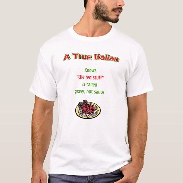Un T-shirt de base de véritables hommes italiens (Devant)