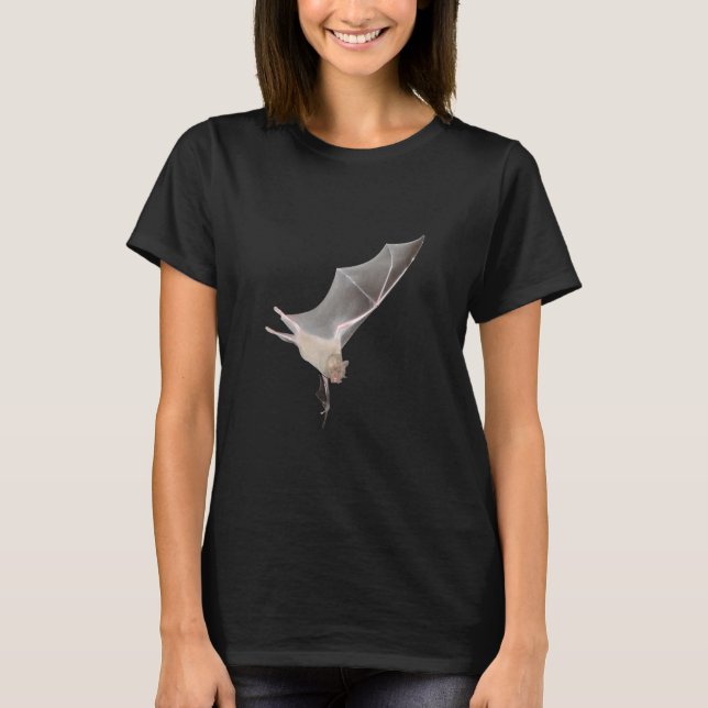 Un T-shirt de conception de photo de batte de vol (Devant)