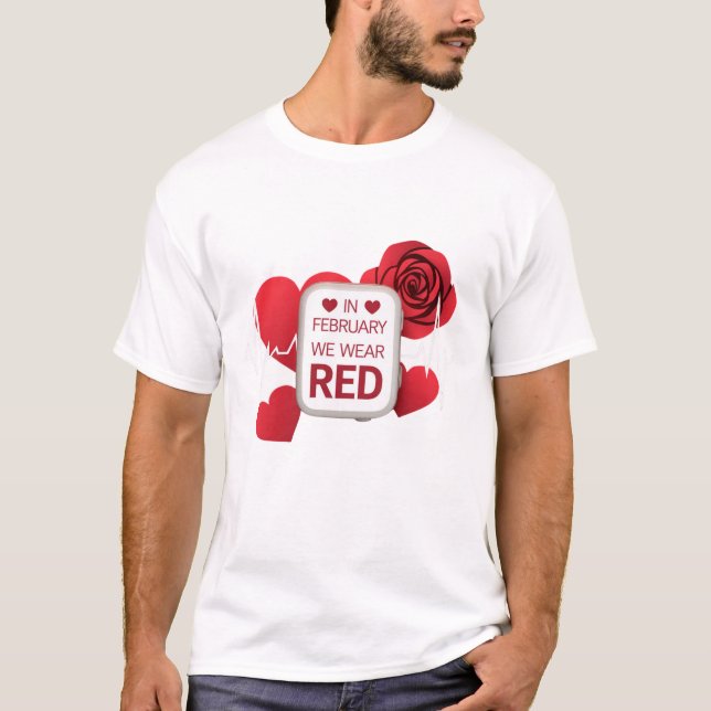 Un T-shirt de sensibilisation aux maladies cardiaq (Devant)