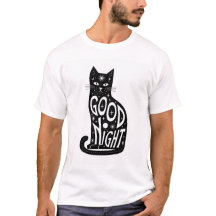 Un t-shirt design pour chat de bonne nuit