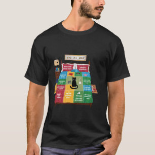 Un T-Shirt drôle de carte de chat de la chemise de