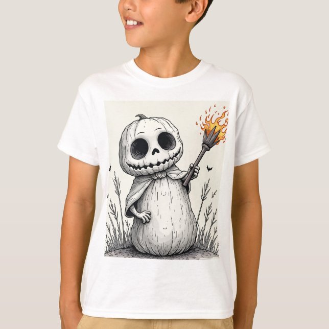 un T-shirt enfant pour Halloween (Devant)