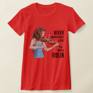 Un T-shirt Fille avec un Violon