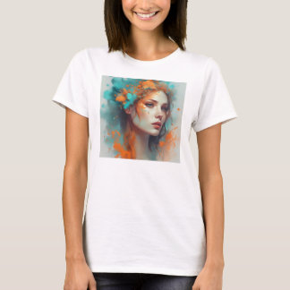 un tableau d'une femme, T-shirt imaginaire art