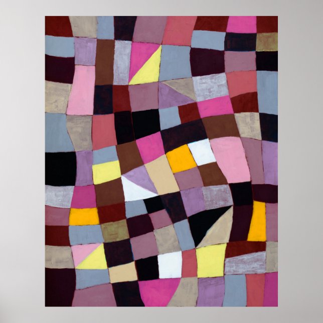 Un tableau en grille irrégulière, avec violets et  (Devant)