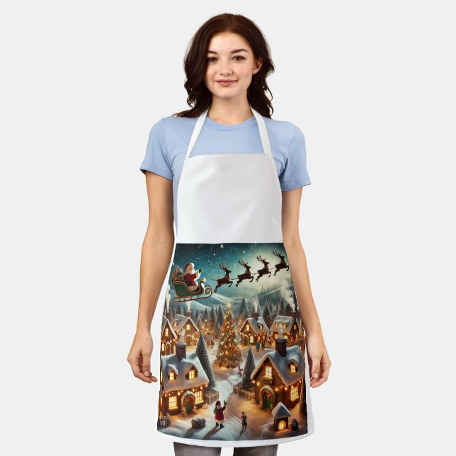 un tablier de Noël chaleureux et féerique (Porté)