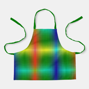 Un tablier vibrant avec un arc-en-ciel multicolore