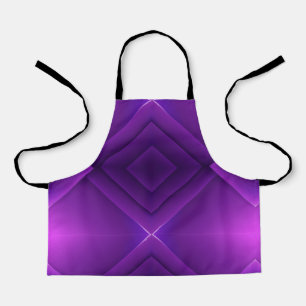 Un tablier violet vibrant avec un losange géométri