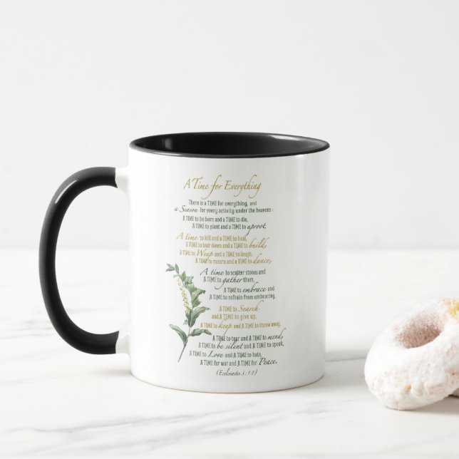 Un temps pour tout - Ecclesiaste 3 : 1-8 Mug (Avec donut)