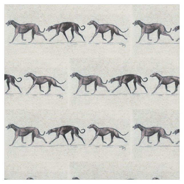 Un tissu d'art de chien de Greyhounds (Fermer)