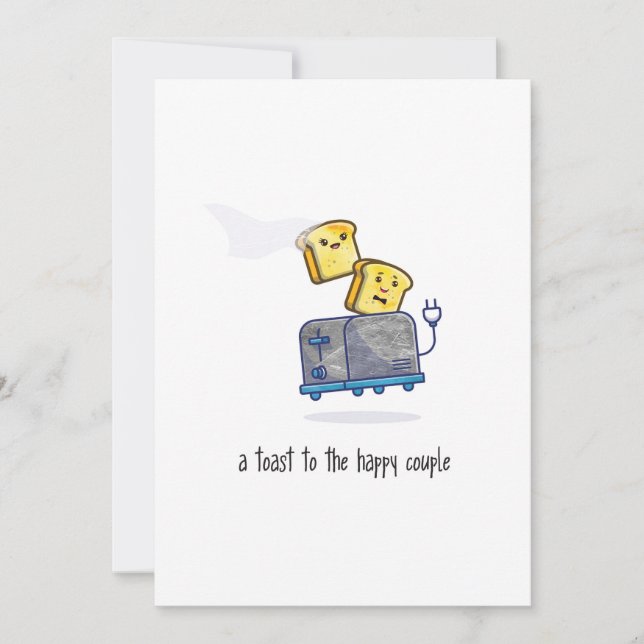 Un toast au couple heureux ! carte de félicitation (Devant)
