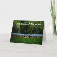 "UN TRAIN DE PENSÉE" BONNE CARTE D'ANNIVERSAIRE