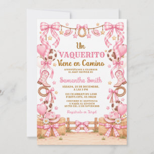 Un Vaquerito Viene en Camino Spanish Baby Shower Invitation