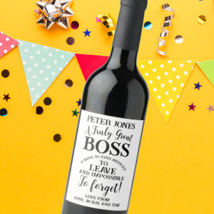 Un Véritable Grand étiquette Boss