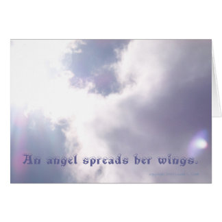 Un véritable nuage Un ange étend ses ailes.