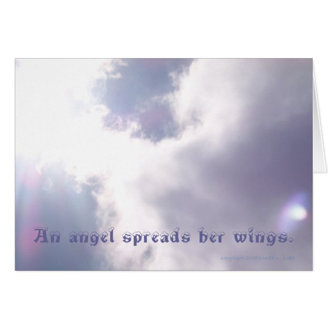 Un véritable nuage Un ange étend ses ailes. (Devant horizontal)