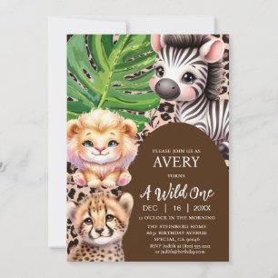 Un Wild Un premier anniversaire Invitations
