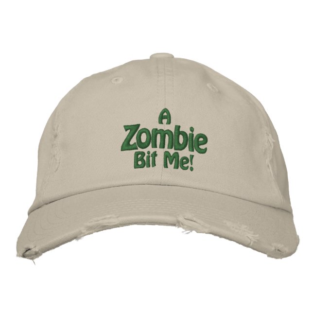 Un Zombie Me Bit ! Casquette en pierre détendu (Devant)