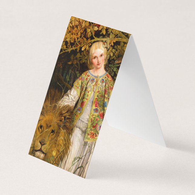 Una and the Lion, 1860 by William Bell Scott Business Card (Front)