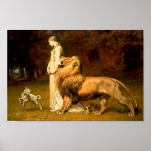 Una and the Lion by Briton Rivière - poster