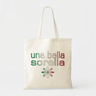 Una Bella Sorella Italy Flag Colours Tote Bag