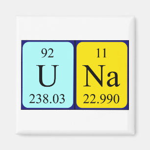Una periodic table name magnet