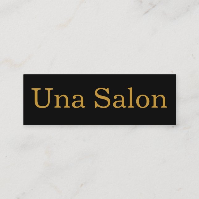 Una Salon Mini Business Card (Front)