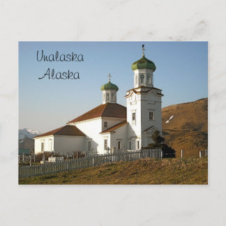 Unalaska Russian Church Postcard