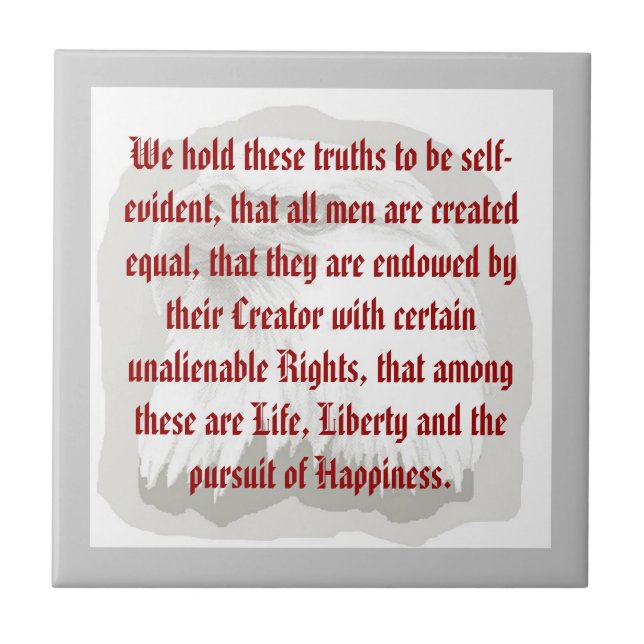 Unalienable Rights  Tile (Front)