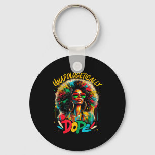 Unalogetically Afro Black Woman Black History Mela Keychain