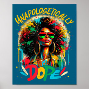 Unalogetically Afro Black Woman Black History Mela Poster