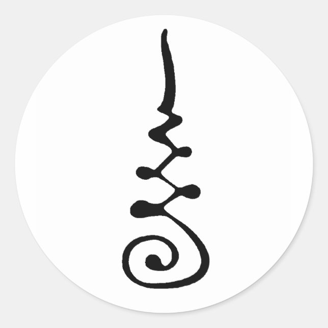 Unalom symbol classic round sticker (Front)