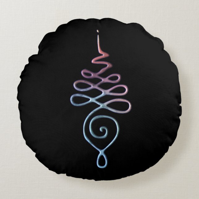 Unalome 1  round pillow (Front)