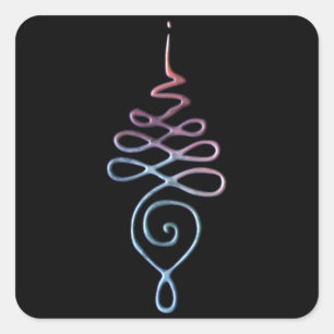 Unalome 1 square sticker