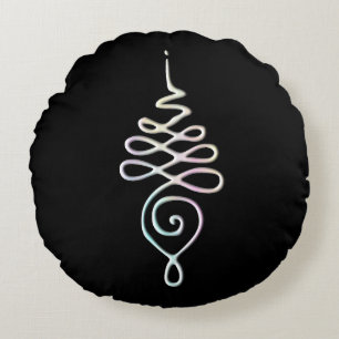 Unalome 2 round pillow