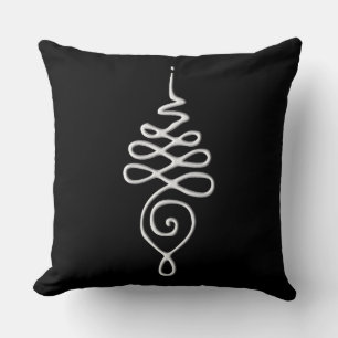 Unalome 3 throw pillow