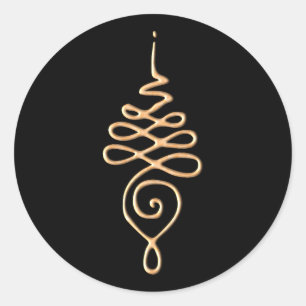 Unalome 4 classic round sticker