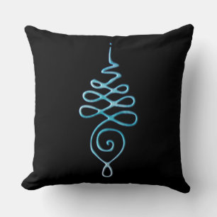 Unalome 6 throw pillow