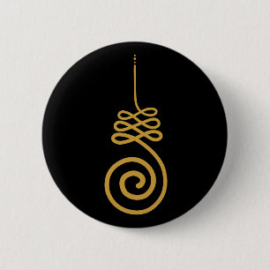 Unalome Buddhist Symbol 2 Inch Round Button