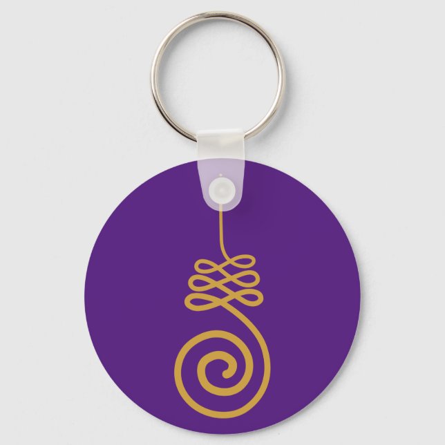 Unalome Buddhist Symbol Keychain (Front)